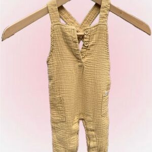 Cozy Mustard Kids Overalls